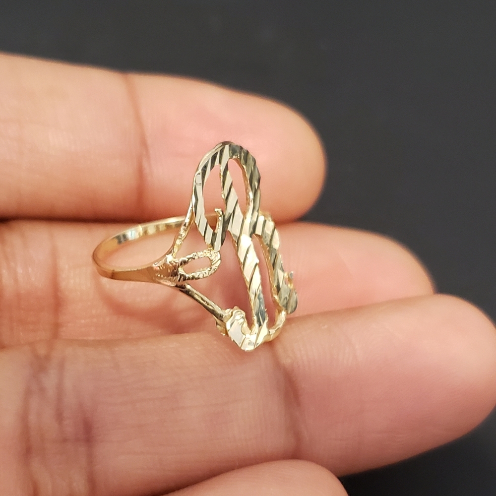 10kt Gold Initial R Ring - Picture 7 of 11